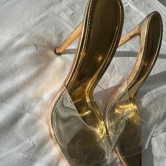 Gold pvc mules - Picture 5 of 5